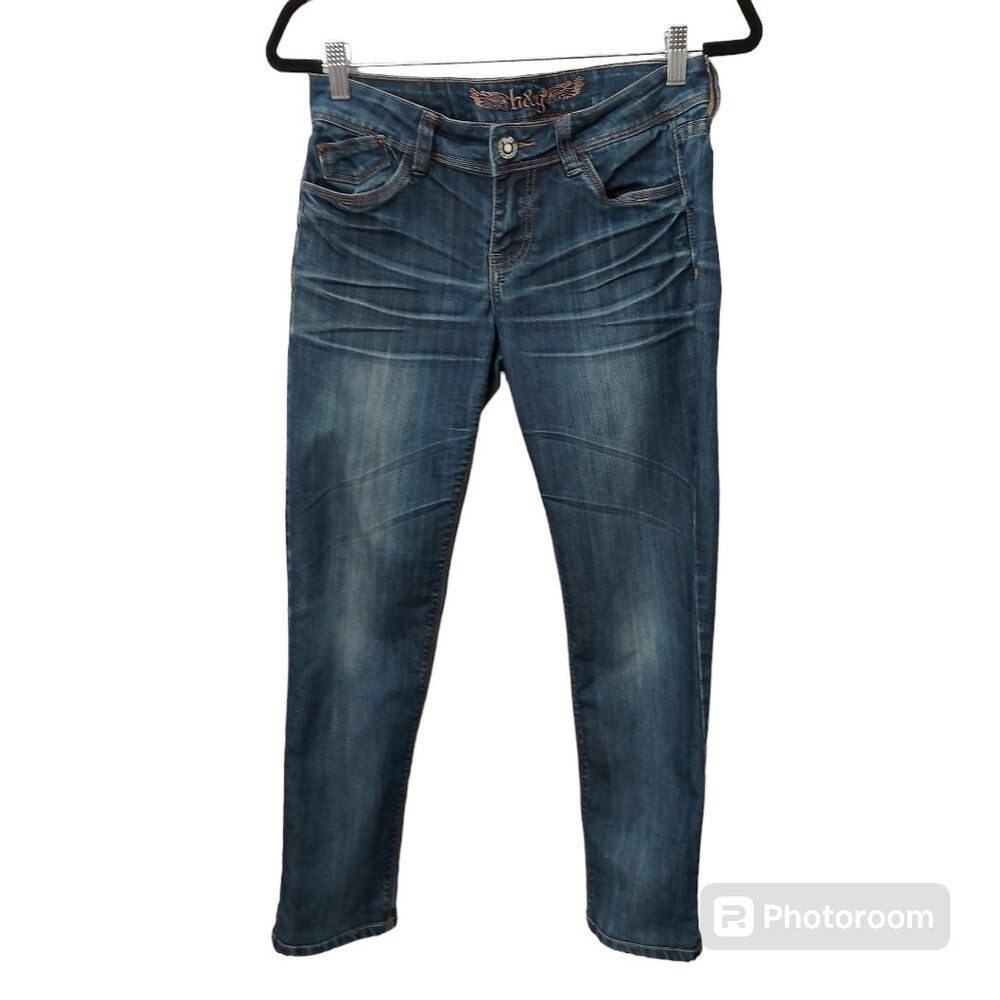 *Y2K H&G Low Rise Ankle Crop Denim Slim Straight Denim Jeans Size 7 Teen Juniors